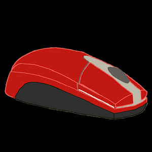 Red Computer Mouse Graphic PNG image with transparent background