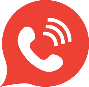 Red Contact Iconwith Phone Symbol PNG Image