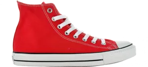 Red Converse High Top Sneaker PNG Image