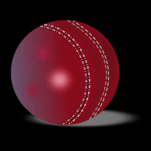 Red Cricket Ball Illustration PNG image with transparent background