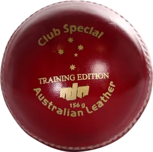 Red Cricket Ball Training Edition PNG Image