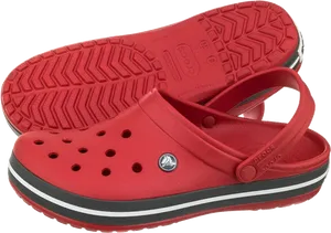 Red Crocs Clogs Product Photo PNG Image