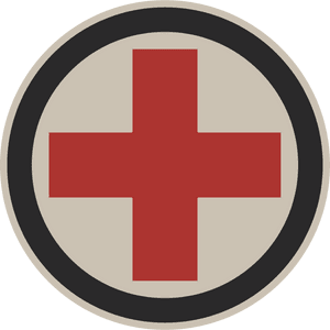 Red Cross Symbolon Blue Background PNG image with transparent background