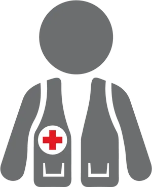 Red Cross Vest Icon PNG Image