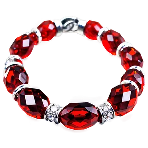 Red Crystal Bracelet Png Iym PNG Image