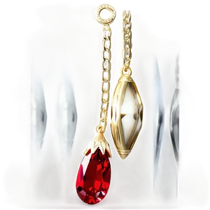 Red Crystal Charm Png Luj PNG Image