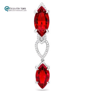 Red Crystal Earrings Png 06242024 PNG Image