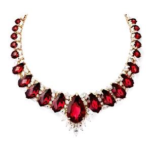 Red Crystal Necklace Png Wsh71 PNG Image