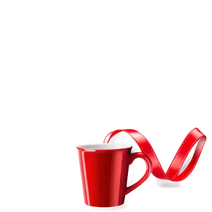 Red Cup With Ribbon Png Ugt86 PNG Image