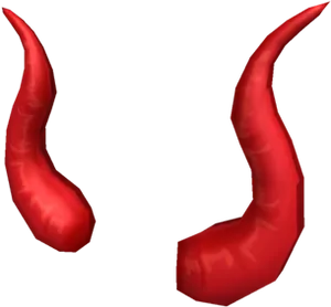 Red Demon Horns3 D Render PNG Image