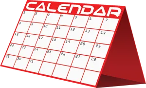 Red Desk Calendar Clipart PNG Image