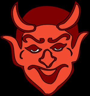 Red Devil Cartoon Illustration PNG with transparent background