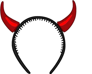 Red Devil Horns Graphic PNG Image