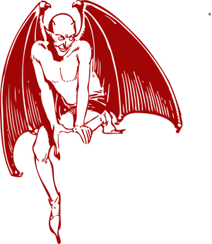 Red Devil Illustration PNG Image