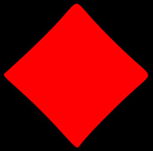 Red Diamond Shape Black Background PNG image with transparent background