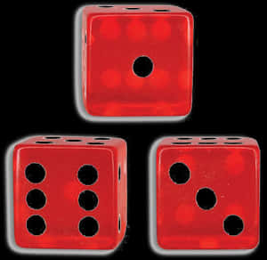 Red Dice Various Sides PNG