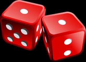 Red Dice Vector Illustration PNG