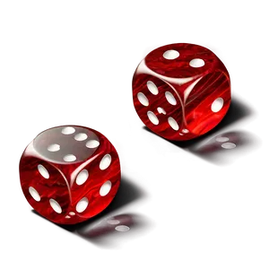 Red Dice With Reflection Png Gyb36 PNG Image