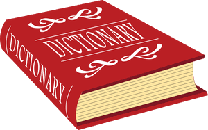 Red Dictionary Book Cover PNG image with transparent background