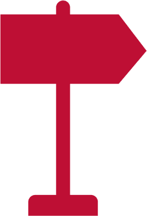 Red Direction Sign Blank PNG image with transparent background