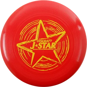 Red Discraft J Star Ultimate Frisbee PNG Image