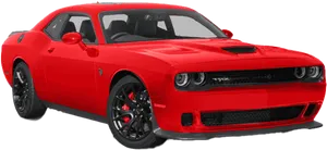 Red Dodge Challenger S R T Hellcat PNG Image