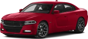 Red Dodge Charger S X T Profile View PNG Image