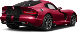 Red Dodge Viper S R T Rear View PNG Image