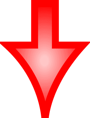 Red Down Arrow Png Transparent, Png Download PNG image with transparent background