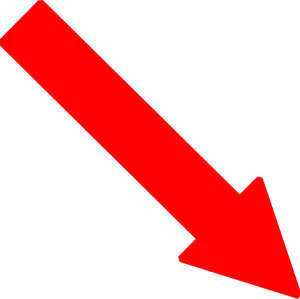 Red Downward Arrow Graphic PNG Image