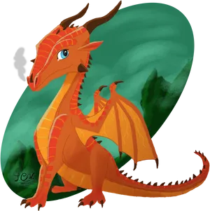 Red Dragon Illustration Wings Of Fire PNG Image