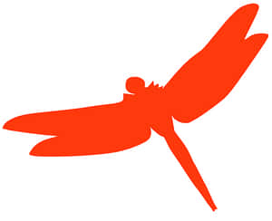 Red Dragonfly Silhouette PNG image with transparent background