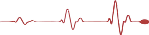 Red Electrocardiogram Line PNG Image