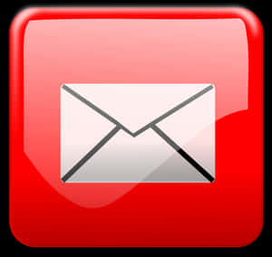 Red Email Icon PNG with transparent background