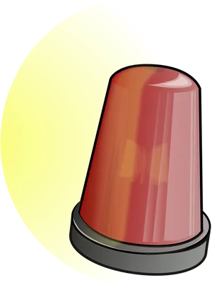 Red Emergency Siren Illustration PNG Image