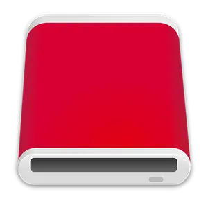 Red External Hard Drive Icon PNG Image