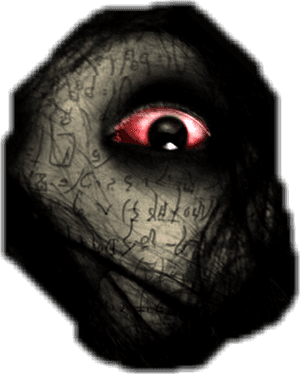 Red Eyed Creepy Figure PNG image with transparent background