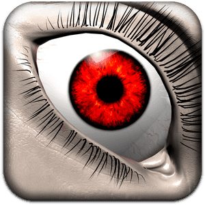 Red Eyed Creepy Look Icon PNG image with transparent background
