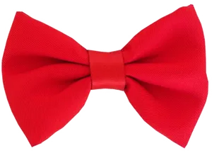 Red Fabric Bow Tie Isolated PNG Image