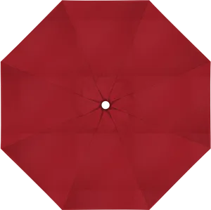 Red Fabric Umbrella Top View PNG Image