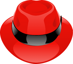 Red Fedora Hat Vector Illustration PNG image with transparent background