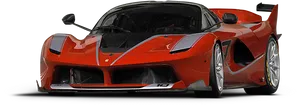 Red Ferrari La Ferrari Aperta Side View PNG Image