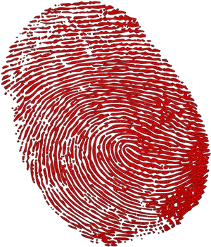 Red Fingerprint Pattern PNG Image