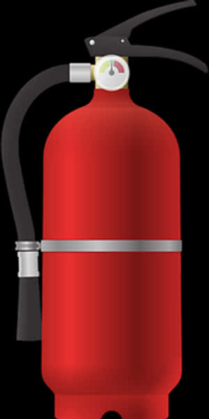 Red Fire Extinguisher Illustration PNG with transparent background