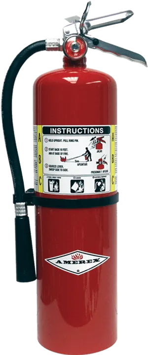 Red Fire Extinguisher Isolated PNG Image