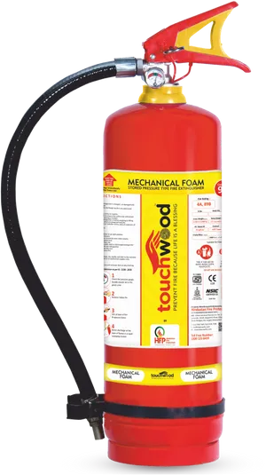 Red Fire Extinguisher Standing PNG Image