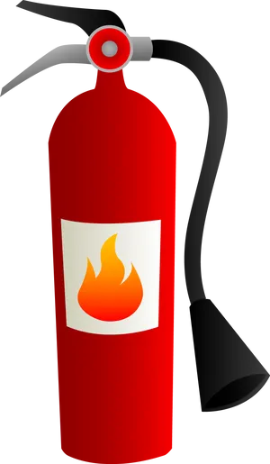 Red Fire Extinguisher Vector PNG Image