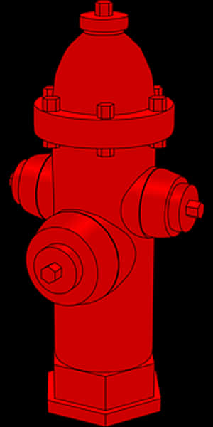 Red Fire Hydrant Vector PNG image with transparent background