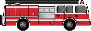 Red Fire Truck Illustration.png PNG Image