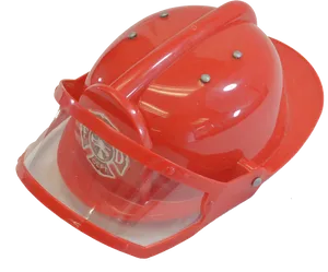 Red Firefighter Helmet PNG Image